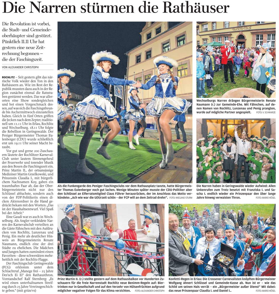 2013 11 12 Narren stuermen die Rathaeuser der Region